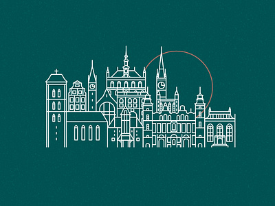 Gdansk Vector building cityscape design flat gdansk icon illustration minimal poland town vector