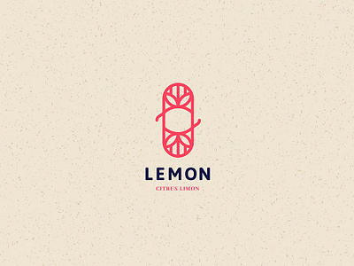 fruit logo // branding design flat fruit icon lemon logo type typography vector