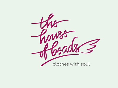 The house of beads logo branding design identity lettering logo type typography vector