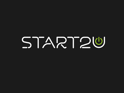 Logo start2u branding design identity lettering logo type typography vector