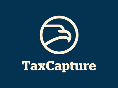 Tax Capture bird circle logo thick lines