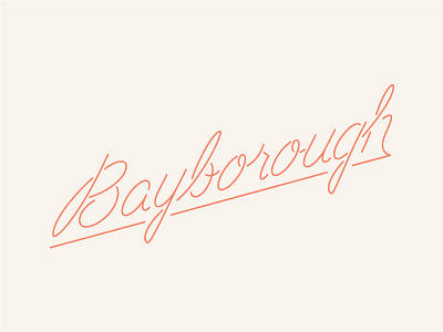 Bayborough Script lettering logo script type