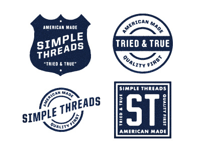 Simple Threads blue heritage logo mark