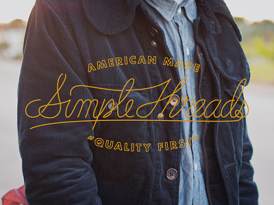 Simple Threads Script clothing hand lettered lettering logo script type typography