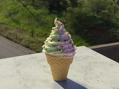 Ice Cream (Rendered in Cycles)