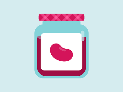 Jelly Bean 2d cute illustrator jar jelly logo minimalist simple vector