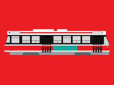 TTC Streetcar canada minimalist design ontario streetcar toronto transit transportation vector vehicle
