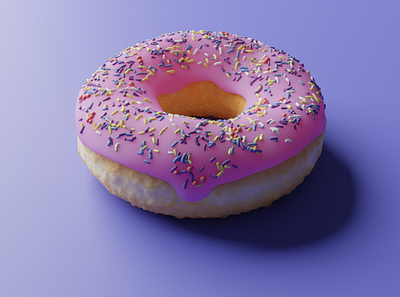 Blender Doughnut 3d blender 3d blender3d blender3dart dessert donut doughnut food sprinkles