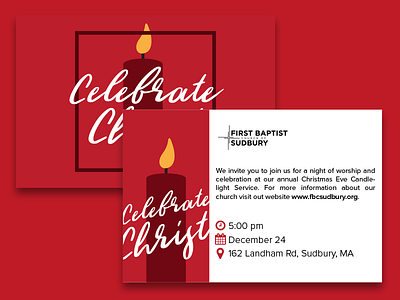 Candlelight Service Invitation Card