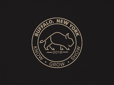 KGS Buffalo Trip 2d animal badge branding buffalo circle creative illustrator logo mission trip modern vintage