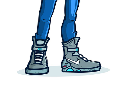 Marty Mcfly shoes back to the future illustration mcfly nike shoes