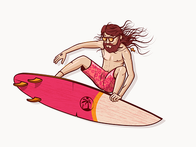 Jesus Surf character illustration jesus skate surf