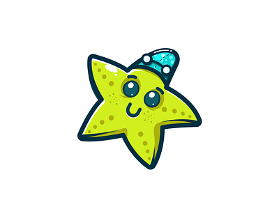 Starfish character design illustration star starfish vector