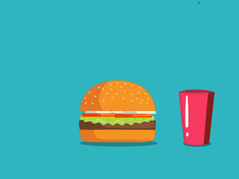 Burger animaiton burger cola combo dinner dinning eat fast food food food and beverage food and drink french fries fries gif animation mcdonald mcdonalds meal motion graphics sandwich slow motion