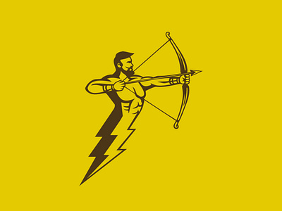Lightning Archer branding design icon illustration logo vector