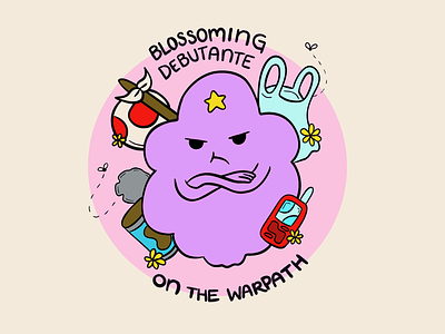 Lumpy Space Princess is a blossoming debutante on the warpath adventure time adventuretime cartoon fun illustration lsp lumpy space princess lumpyspaceprincess