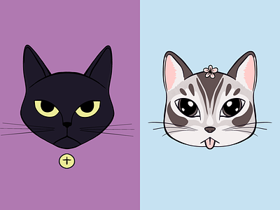 My Cats: Scout + Morty cat cats cute illustration