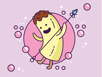 Banana Guard adventure banana bubble cute fun guard illustration pink time