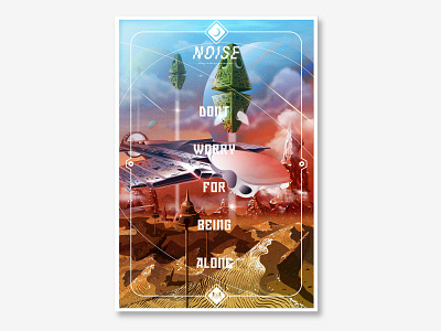 noise project 1 adobe illustrator cc artwork desert design digital art illustration poster art print art print design si fi space spaceship sureal