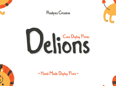 Delions - Cute Display Fonts app branding design flat icon illustration logo minimal typography ui vector web
