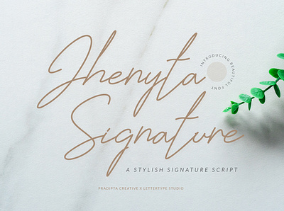 Jhenyta Signature Script animation app beauty beauty logo branding design flat handwriting handwritten icon illustration logo minimal monoline script typography ux vector web