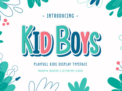 Kid Boys - Playful Font baby book kid school
