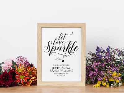 Free Classic Sparkler Send Off Sign Template design freebie freebies sparkler template wedding wedding design