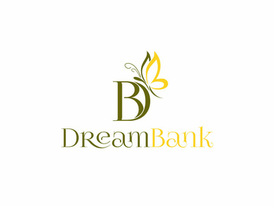 Logo for Dream bank art brand branding character clean design flat identity illustration logo minimal mobile sketch type typography ui ux vector web website