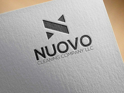 Nuovo Cleaning Company Logo brand clean design flat identity illustration logo minimal sketch vector web website