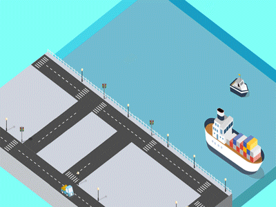 cruise boat naval ships nautical transport Dribble Shot bangladesh city design isometric isometric animation isometric illustration motion graphics sifat sauf vector illustration
