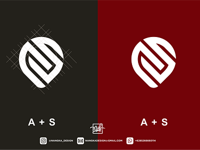 KA  AK LOGO MONOGRAM DESIGN