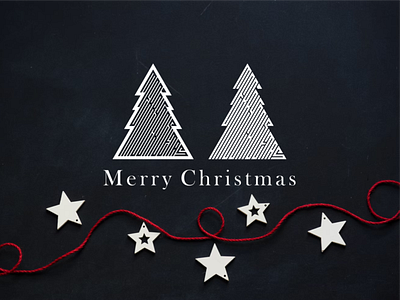 merry christmas monogram logo