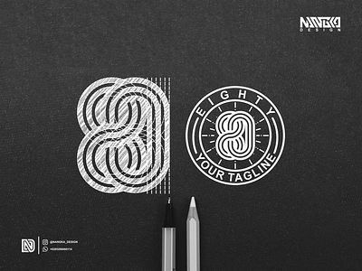 Logo EIGHTY monogram design 3d branding design eight eighty graphic design icon illustration logo logodaily logos monogram monogram logo motion graphics simple simple design type typography vector zero