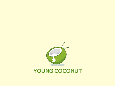 young coconut brandig branding clean coconut coconuts design drink fruits icon illustration logo logodaily logodesign logos simple simple design type typography vector young coconut