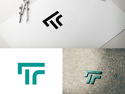 Letter Tr monogram black and white brandig branding clean design icon logo logo letter logodaily logodesign logos mix mono line monogram simple simple design type typography vector web