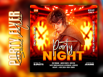 Dj night club party flyer