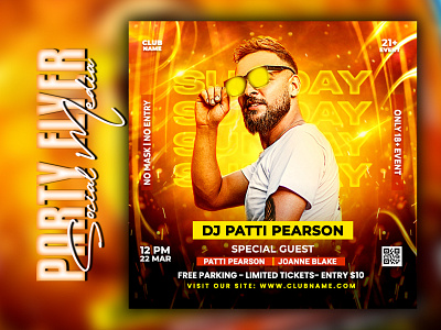 Dj night club party flyer