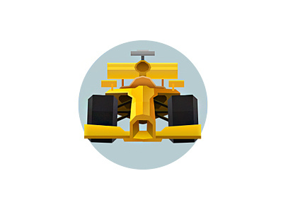 Racing icon car f1 flat icon racing round speed