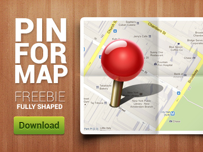 Freebie glossy pin freebie map pin tip