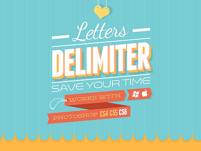 Letters Delimiter (PS Script) font letter lettering poster text text style