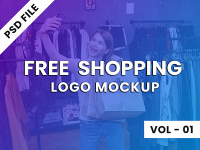 Free Shopping Logo Mockup (Vol-01)