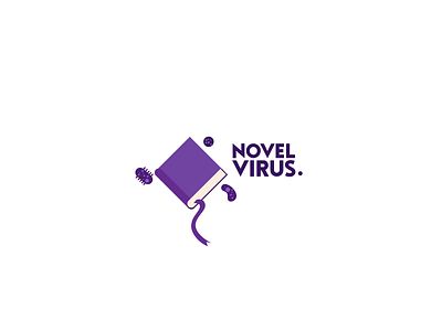 Novel Virus branding design flat illustration logo type