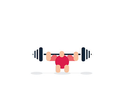 Muscle design flat illustration type vector
