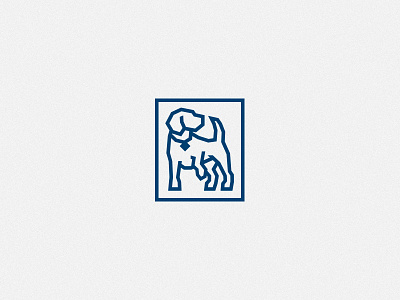 Mountain Hound Logo beagle dog flat hound leash line logo outlined simple