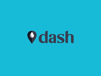 Dash Logo auto car drip flat logo serif smooth