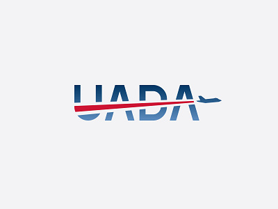 UADA Logo american branding clean custom font fighter jet flat jet logo negative simple