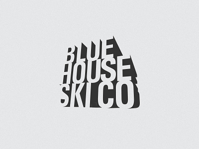 Bluehouse Skis Apparel 3d condensed sans serif tall