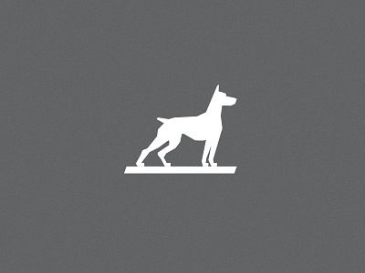 Dog Logo Draft dog logo flat design icon logo silhouette simple