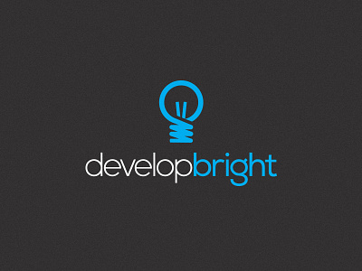 Developbright Logo flat icon light lightbulb logo simple