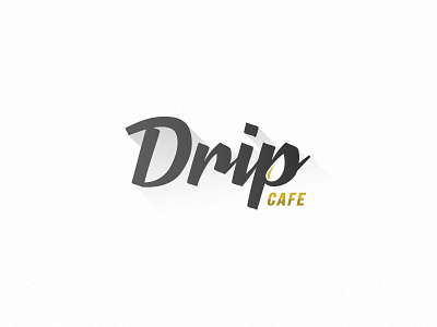 Drip Cafe Logo branding cafe coffee drip logo script simple